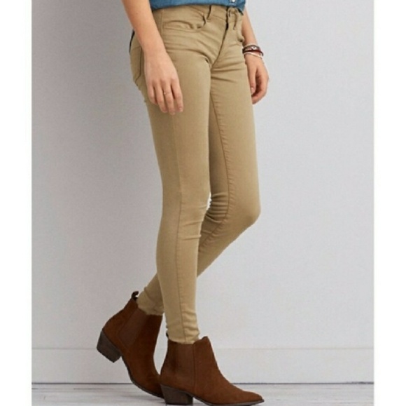American Eagle Outfitters Pants - AEO Super Stretch Jeggings Pants Jeans Tan Brown
